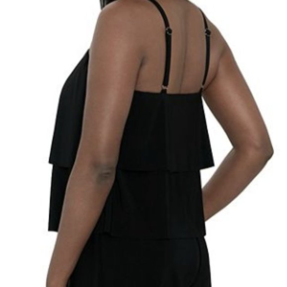 TRIMSHAPER ROXY TIERED BODY SCULPT ONE PIECE SWIM ROMPER SIZE 12  #581 - Picture 2 of 5